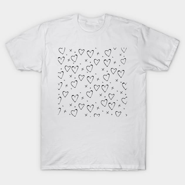 hearts and kisses T-Shirt by notastranger